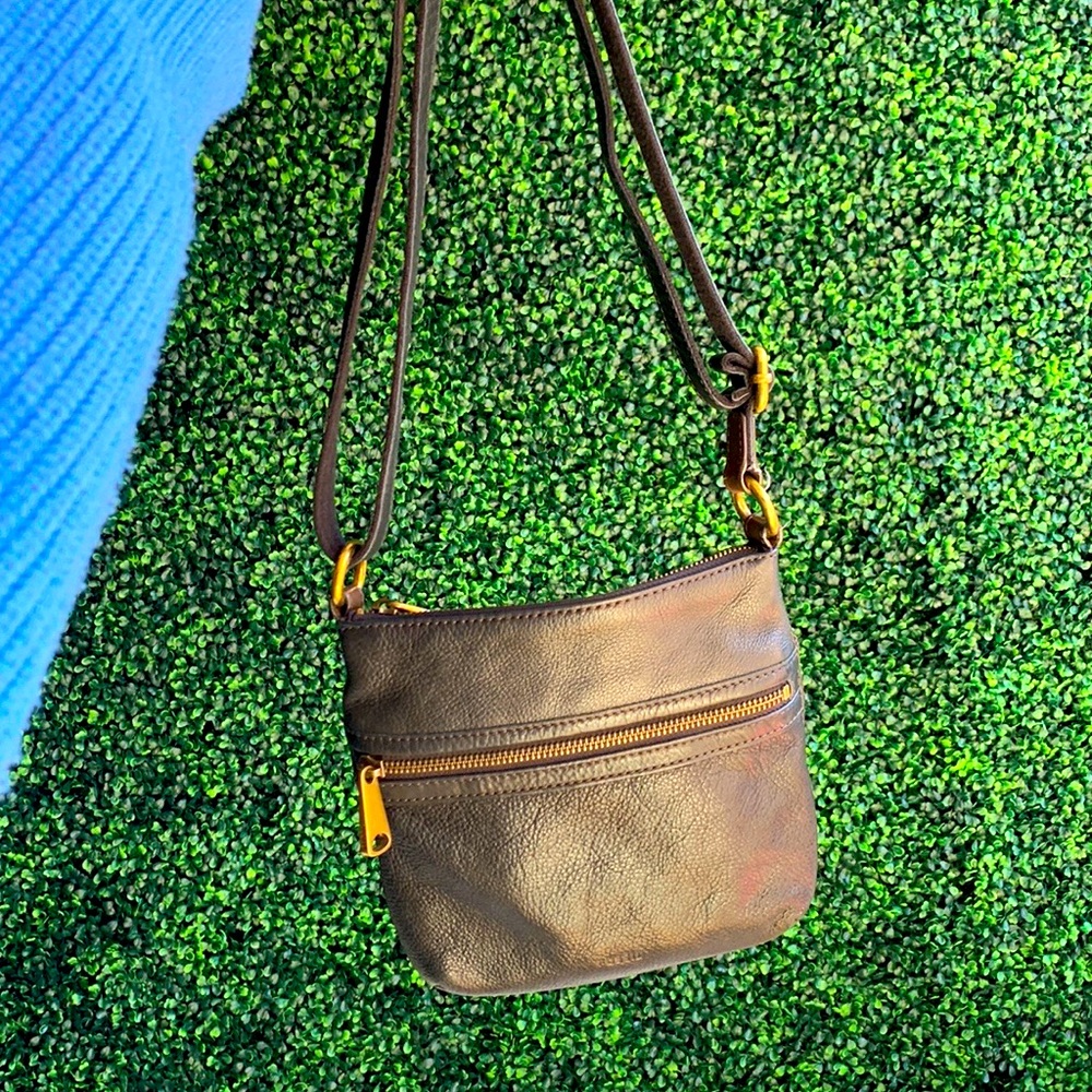 Fossil Leather Cross-Body Purse
